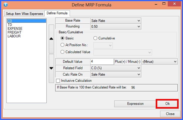 fmcg pur vocher define rate formulas 5